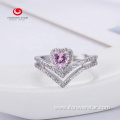 Crystal Heart Shape Woman Engagement Wedding Ring